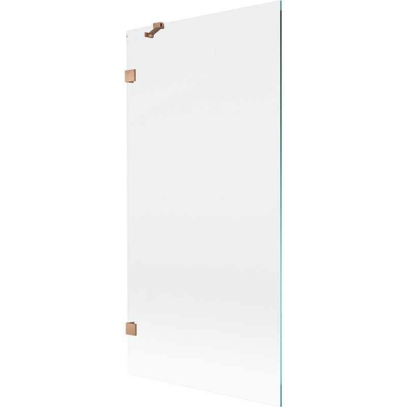 Mexen Lunar 1-panel shower screen 90 x 150 cm, transparent, brushed copper - 897-090-000-65-00