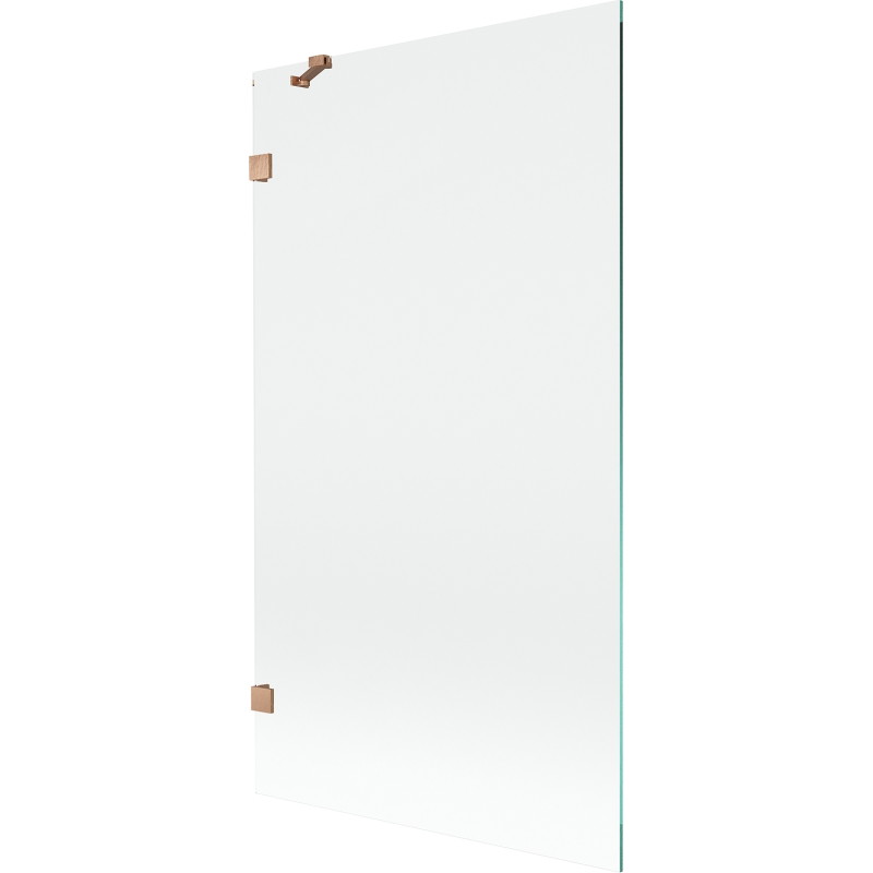 Mexen Lunar 1-panel bathtub screen 100 x 150 cm, transparent, brushed copper - 897-100-000-65-00