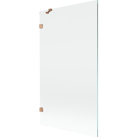 Mexen Lunar 1-panel bathtub screen 100 x 150 cm, transparent, brushed copper - 897-100-000-65-00