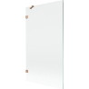 Mexen Lunar 1-panel bathtub screen 100 x 150 cm, transparent, brushed copper - 897-100-000-65-00