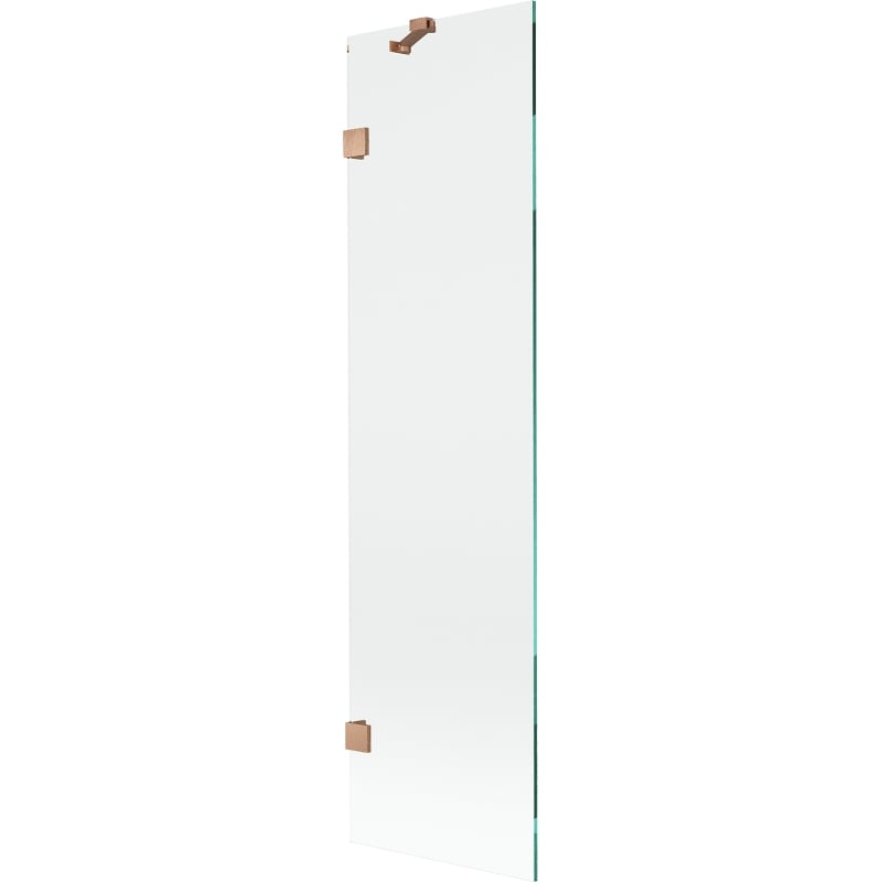 Mexen Lunar 1-panel bath screen 50 x 150 cm, transparent, brushed copper - 897-050-000-65-00