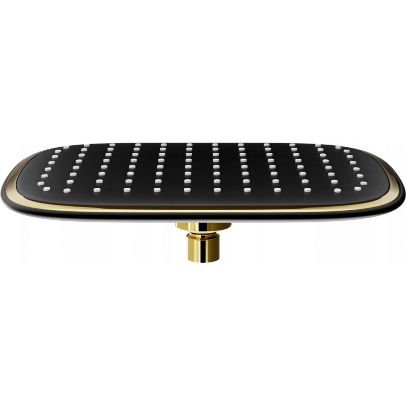 Mexen D-49 rain shower head 25x19 cm, black/gold - 79749-75