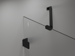 Mexen Lunar shower screen 1-wing 70 x 150 cm, transparent, black - 897-070-000-70-00