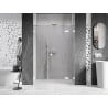 Mexen Lunar right hinged shower door 155 cm, transparent, white - 834S-155-050-20-00-P