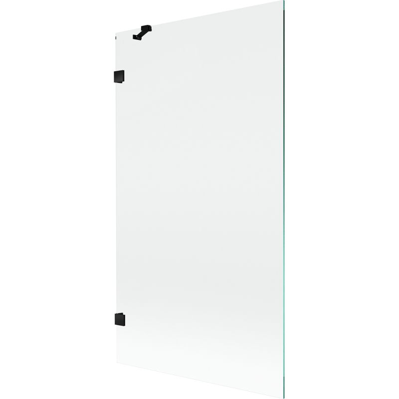Mexen Lunar 1-wing bath screen 100 x 150 cm, transparent, black - 897-100-000-70-00