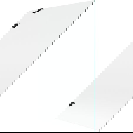 Mexen Lunar 1-wing bath screen 100 x 150 cm, transparent, black - 897-100-000-70-00