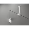 Mexen Lunar Right-Handed Pivot Shower Door 160 cm, Transparent, White - 834S-160-050-20-00-P