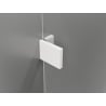 Mexen Lunar Right-Handed Pivot Shower Door 160 cm, Transparent, White - 834S-160-050-20-00-P