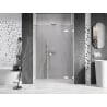 Mexen Lunar Right-Handed Pivot Shower Door 160 cm, Transparent, White - 834S-160-050-20-00-P