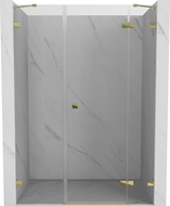 Mexen Lunar shower door right hinged 120 cm, transparent, gold - 834S-120-050-50-00-P