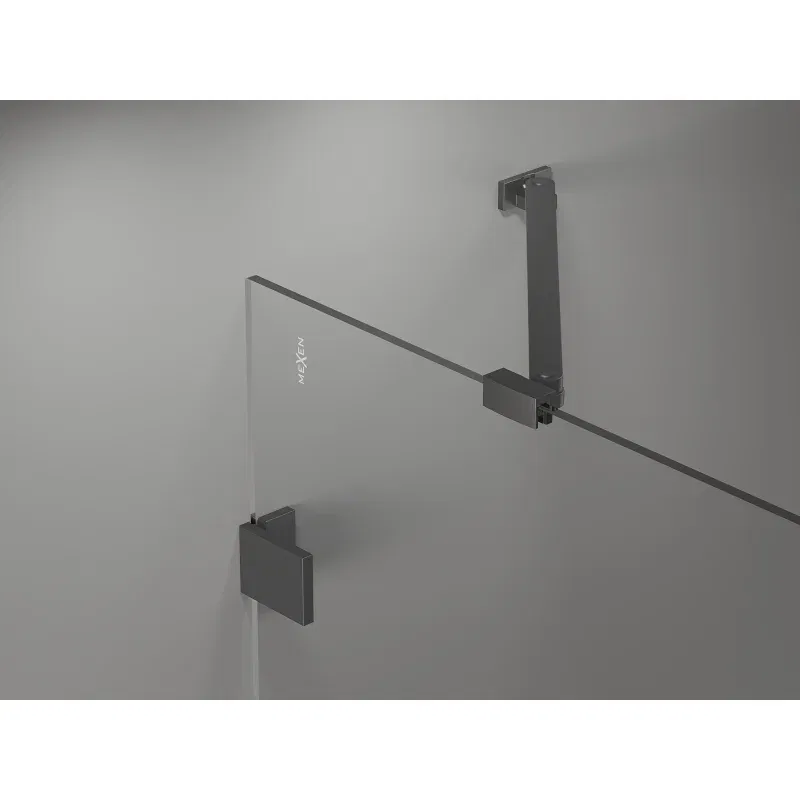 Mexen Lunar 1-wing shower screen 60 x 150 cm, transparent, gun metal - 897-060-000-95-00