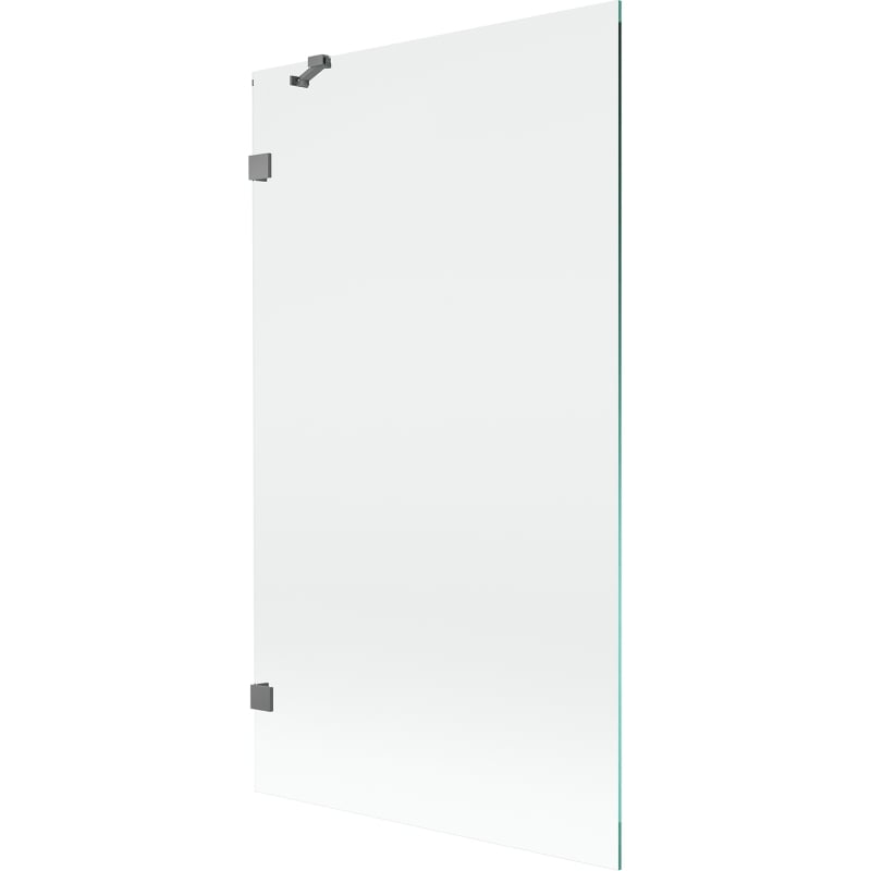 Mexen Lunar 1-winged bath screen 100 x 150 cm, transparent, gun metal - 897-100-000-95-00