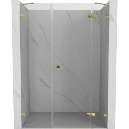 Mexen Lunar shower door right-hinged 150 cm, transparent, gold - 834S-150-050-50-00-P