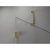 Mexen Lunar shower door hinged right 155 cm, transparent, gold - 834S-155-050-50-00-P
