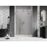 Mexen Lunar shower door hinged right 155 cm, transparent, gold - 834S-155-050-50-00-P