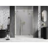 Mexen Lunar shower door hinged right 155 cm, transparent, gold - 834S-155-050-50-00-P