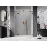 Mexen Lunar L left swing shower door 160 cm, transparent, rose gold - 834SL-160-050-60-00-L