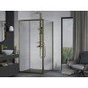Mexen Apia sliding shower cabin 100 x 100 cm, transparent, gold - 840-100-100-50-00