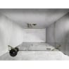 Mexen Lunar shower door, right hinge, 135 cm, transparent, brushed gold - 834S-135-050-55-00-P