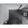 Mexen Apia sliding shower cabin 100 x 100 cm, transparent, gold - 840-100-100-50-00