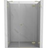 Mexen Lunar right-hinged shower door 150 cm, transparent, brushed gold - 834S-150-050-55-00-P