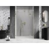 Mexen Lunar right-hinged shower door 150 cm, transparent, brushed gold - 834S-150-050-55-00-P