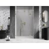 Mexen Lunar right hinged shower door 155 cm, transparent, brushed gold - 834S-155-050-55-00-P