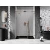 Mexen Lunar L left hinged shower door 135 cm, transparent, brushed copper - 834SL-135-050-65-00-L