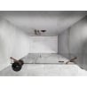 Mexen Lunar shower door right hinged 135 cm, transparent, rose gold - 834S-135-050-60-00-P