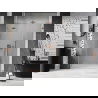 Mexen Lunar L left 140 cm pivot shower door, transparent, brushed copper - 834SL-140-050-65-00-L