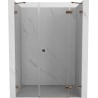 Mexen Lunar 150 cm Right Hinged Shower Door, Transparent, Rose Gold - 834S-150-050-60-00-P