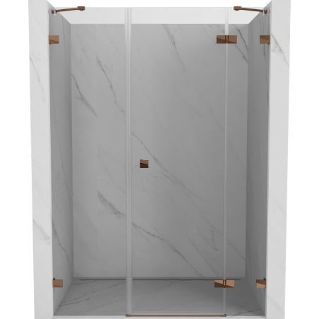 Mexen Lunar Shower Door Hinged Right 155 cm, Transparent, Rose Gold - 834S-155-050-60-00-P
