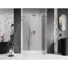 Mexen Lunar Shower Doors Right Swing 140 cm, Transparent, Brushed Copper - 834S-140-050-65-00-P