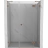 Mexen Lunar right-hinged shower door 150 cm, transparent, brushed copper - 834S-150-050-65-00-P