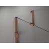 Mexen Lunar shower door right-hinged 155 cm, transparent, brushed copper - 834S-155-050-65-00-P