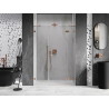 Mexen Lunar right-hinged shower door 155 cm, transparent, brushed copper - 834S-155-050-65-00-P