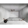 Mexen Lunar right-hinged shower door 155 cm, transparent, brushed copper - 834S-155-050-65-00-P