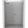 Mexen Lunar L shower door, left-side opening 155 cm, transparent, brushed copper - 834SL-155-050-65-00-L