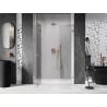 Mexen Lunar L shower door, left swivel 160 cm, transparent, brushed copper - 834SL-160-050-65-00-L