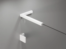 Mexen Lunar L Bath Screen 1-Panel 50 x 150 cm, Transparent, White - 897L-050-000-20-00