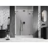 Mexen Lunar Right-Hinged Shower Door 155 cm, Transparent, Brushed Gun Gray - 834S-155-050-66-00-P
