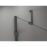 Mexen Lunar shower door right-hinged 160 cm, transparent, brushed gun gray - 834S-160-050-66-00-P