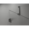 Mexen Lunar shower door right-hinged 160 cm, transparent, brushed gun gray - 834S-160-050-66-00-P