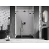 Mexen Lunar shower door right hinged 120 cm, transparent, black - 834S-120-050-70-00-P