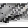 Mexen Lunar shower doors right 135 cm, transparent, black - 834S-135-050-70-00-P