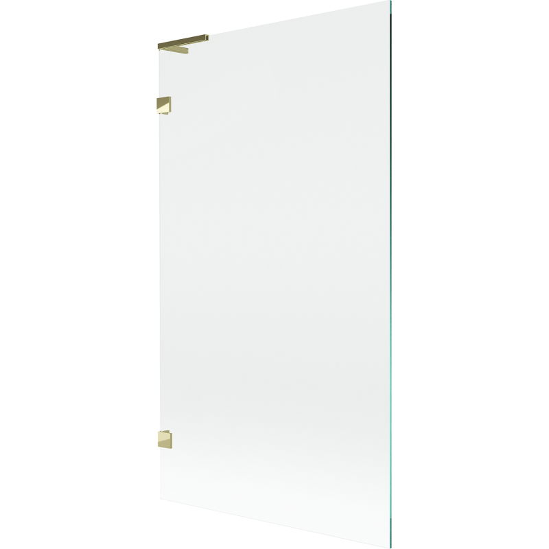 Mexen Lunar L bath screen 1-winged 100 x 150 cm, transparent, gold - 897L-100-000-50-00