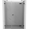 Mexen Lunar shower door right hinged 145 cm, transparent, black - 834S-145-050-70-00-P