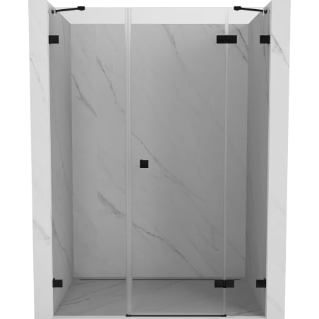 Mexen Lunar shower door, right hinged, 150 cm, transparent, black - 834S-150-050-70-00-P
