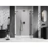 Mexen Lunar shower door, right hinged, 150 cm, transparent, black - 834S-150-050-70-00-P