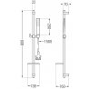 Mexen DQ72 black sliding shower set - 785724581-70